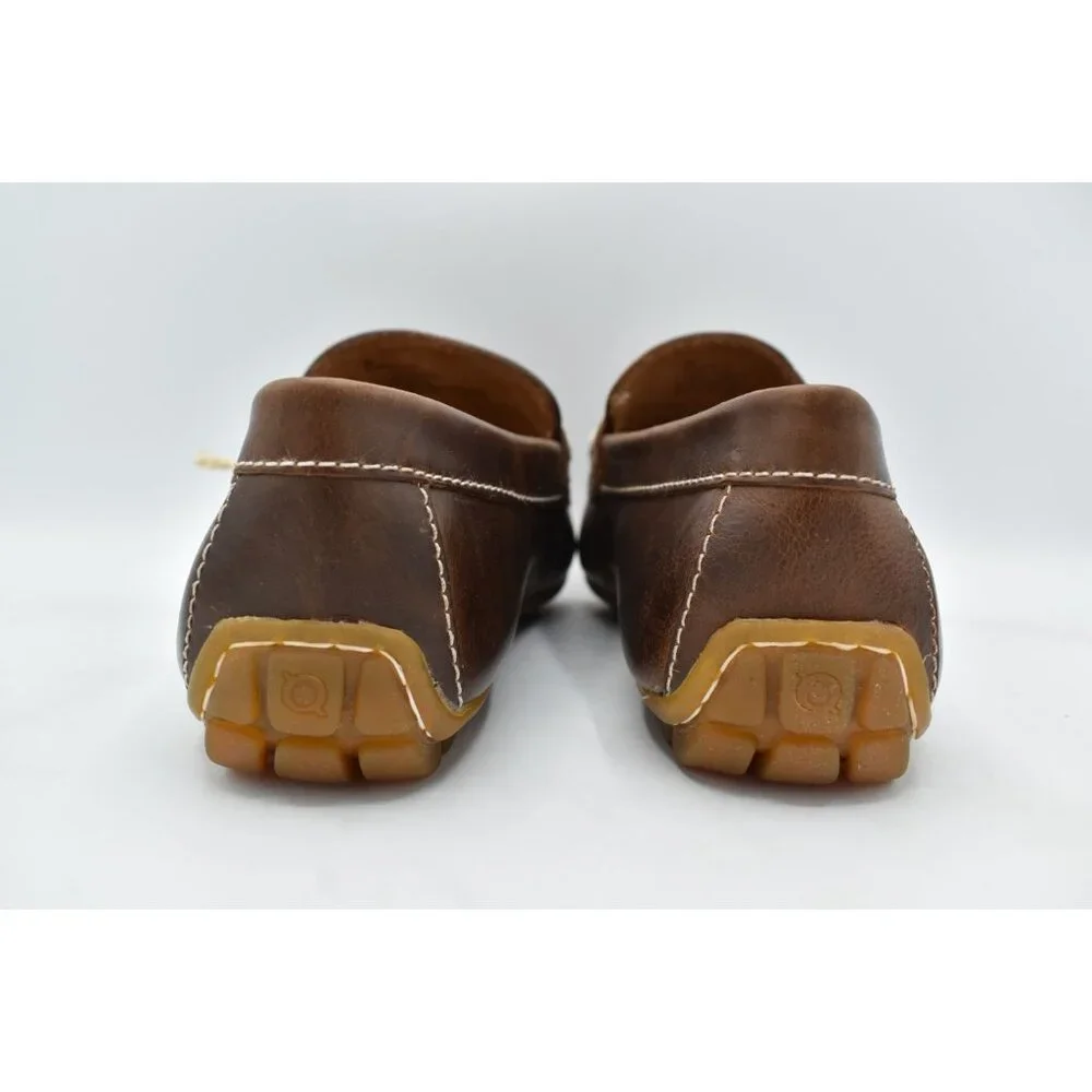 Born Mens‎ 9 Andes Dark Brown Full Grain Leather Slip On Driver Loafers Shoes